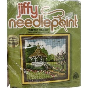 Sunset JIFFY Needlepoint Stitchery  "Garden Gazebo"‎ Yarn Kit - #5740